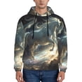 thumbnail image 1 of Wukai Space White Horse Print Men Hoodies Fleece Sweatshirts Long Sleeve Sweaters Pullover Fall Outfits Winter Clothes-3X-Large, 1 of 7