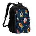 thumbnail image 1 of Wukai Spaceships and Stars Travel Laptop Backpack: Business Water-Resistant Bag with USB Charging Port, Ideal College Backpack for Men & Women, 1 of 6