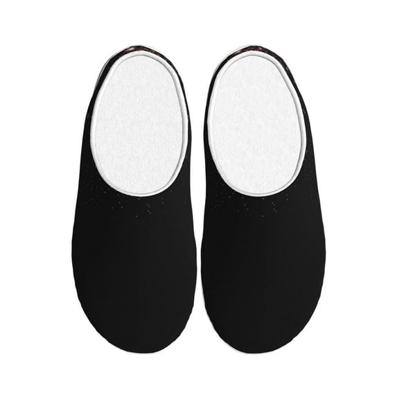 Wukai Sparkling Pink Night Sky Print Women's Indoor Bedroom Slipper Slip On Shoes, Unisex House Shoes with Anti-Skid Sole for Men, Gift for Women Men-39/40