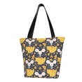 thumbnail image 1 of Vsdgher Mouse Cheese print Reusable Shopping Grocery Bags for Women Shopping with Pouch Foldable Pouch Lightweight Polyester Fabric, 1 of 6
