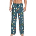 thumbnail image 1 of Wukai Sports Ball Mens PJ Pajama Pants|Sleepwear Plaid PJs with Pockets|Men's Lightweight Open-Hem Lounge Pants-Medium, 1 of 6