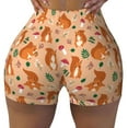 thumbnail image 1 of Wukai Squirrel And Mushroom Print Pack Biker Shorts for Women Yoga Workout Gym Running Scrunch Active Shorts-Medium, 1 of 8
