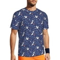 thumbnail image 1 of Wukai Squirrel Flower Print Men's Short-Sleeved Mesh T-Shirt,Quick-Dry Short Sleeve Workout T-Shirt-4X-Large, 1 of 8