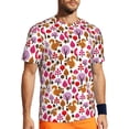 thumbnail image 1 of Wukai Squirrel In The Forest Print Men's Short-Sleeved Mesh T-Shirt,Quick-Dry Short Sleeve Workout T-Shirt-4X-Large, 1 of 8