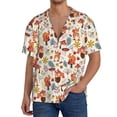 thumbnail image 1 of Wukai Squirrel Nuts Mushroom Men's Casual Short-Sleeve Button Down Shirt,Cuban Shirts for Men,Mens Short Sleeve Dress Shirts-XX-Large, 1 of 5