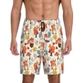 thumbnail image 1 of Wukai Squirrel Nuts Mushroom Men’s Short Pajama Pants With Pockets Soft Sleep Pj Shorts for Men-X-Large, 1 of 6