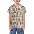 thumbnail image 1 of Wukai Squirrels and Trees Youth Unisex Short Sleeve T-Shirt for Boys, Girls, Teens, and Kids-Small, 1 of 7