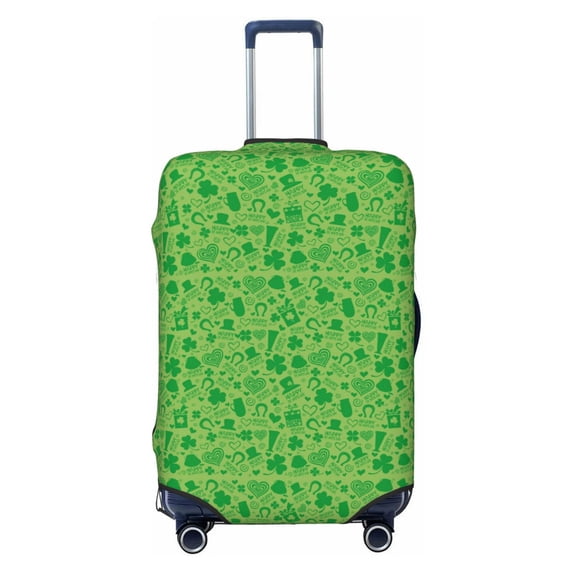 Wukai St Patrick's Day Elastic Luggage Cover: Personalized Protection for Your Suitcase - Fits 19~29-inch, Washable & Durable Travel Companion-X-Large