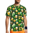 thumbnail image 1 of Wukai St Patrick's Day10 Print Men's Short-Sleeved Mesh T-Shirt,Quick-Dry Short Sleeve Workout T-Shirt-Medium, 1 of 8