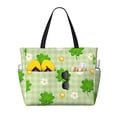 thumbnail image 1 of Wukai St Patrick's Day11 Print Zipper Bag,large Beach Tote Bag,Waterproof Sandproof Bag,Grocery and Picnic Tote Travel Bag, 1 of 5