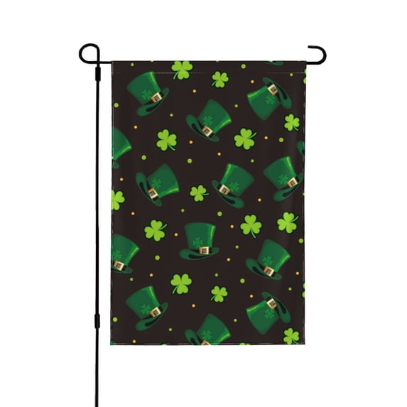 Wukai St. Patrick's Day8 Garden Flags Double Sided Welcome Garden Yard House Flags Outside Outdoor House (Only Flag)