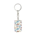 thumbnail image 1 of Wukai Stamp Print Rectangular Metal Keychain: Sleek and Durable Key Ring for Securely Holding Keys Perfect for Everyday Use, 1 of 5