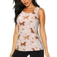 thumbnail image 1 of Wukai Star Cute Dog Print &nbsp;Women's Workout Tank Top Mesh Yoga Shirts Athletic Running Tank Tops Athletic Gym Shirts - XX-Large, 1 of 8