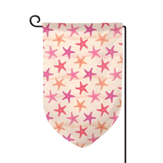 Wukai Starfish Print Garden Flag 12.5x18 Inch Double Sided Sun-resistant Rain-resistant, Wrinkle-resistant Colorfast(Only Flag)