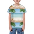 thumbnail image 1 of Wukai Starfish in Beach Youth Unisex Short Sleeve T-Shirt for Boys, Girls, Teens, and Kids-Large, 1 of 7
