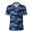 thumbnail image 1 of Wukai Starry Sky Men’s Polo Shirts,Quick-Dry Athletic Shirt,Classic Fit Shirts-4X-Large, 1 of 1