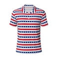 thumbnail image 1 of Wukai Stars And Stripes Men’s Polo Shirts,Quick-Dry Athletic Shirt,Classic Fit Shirts-4X-Large, 1 of 8