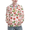 thumbnail image 1 of Wukai Strawberries And Leaf Print Womens Hoodies Fleece Sweatshirts Long Sleeve Sweaters Pullover Fall Outfits Winter Clothes-X-Large, 1 of 7
