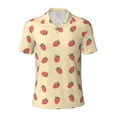 thumbnail image 1 of Wukai Strawberries Men’s Polo Shirts,Quick-Dry Athletic Shirt,Classic Fit Shirts-Large, 1 of 8