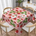 thumbnail image 1 of Wukai Strawberries Waterproof Tablecloth for Kitchen Dining, Fits Square Tables for 2-4 Seats -54"x54", 1 of 7