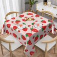 thumbnail image 1 of Wukai Strawberries Waterproof Tablecloth for Kitchen Dining, Fits Square Tables for 2-4 Seats -54"x54", 1 of 7
