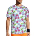 thumbnail image 1 of Wukai Strawberry And Flowers Print Men's Short-Sleeved Mesh T-Shirt,Quick-Dry Short Sleeve Workout T-Shirt-X-Large, 1 of 8