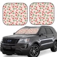 thumbnail image 1 of Wukai Strawberry And Flowers Print Windshield Sun Shade, Car Front Window Shades Sunshade Cover Sun Visor Shield Block Automotive Interior Protector Blocks UV Rays-Medium, 1 of 6