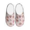thumbnail image 1 of Wukai Strawberry Cake Print Women's Indoor Bedroom Slipper Slip On Shoes, Unisex House Shoes with Anti-Skid Sole for Men, Gift for Women Men-39/40, 1 of 7