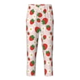 thumbnail image 1 of Wukai Strawberry Floral Print Teenagers' Pajama Pant Sleep Pajama Lounge Pant PJ Bottoms with Pockets and Button Fly(Available in Big & Tall)-XS(5-6), 1 of 6