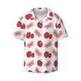 thumbnail image 1 of Wukai Strawberry Men's Casual Short-Sleeve Button Down Shirt - Lightweight Summer Dress Shirt for Daily Wear-XX-Large, 1 of 7