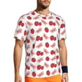 thumbnail image 1 of Wukai Strawberry Print Men's Short-Sleeved Mesh T-Shirt,Quick-Dry Short Sleeve Workout T-Shirt-X-Large, 1 of 8