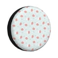 thumbnail image 1 of Wukai Strawberry Print Spare Tire Cover for RV Trailer,Waterproof PVC Faux Leather Wheel Cover Fit for Truck,Trailer,RV,SUV,Camper and Most Vehicle-14 inch, 1 of 6