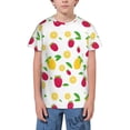 thumbnail image 1 of Wukai Strawberry and Lemon Youth Unisex Short Sleeve T-Shirt for Boys, Girls, Teens, and Kids-Large, 1 of 7