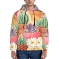 thumbnail image 1 of Wukai Succulent And Cactus Print Men Hoodies Fleece Sweatshirts Long Sleeve Sweaters Pullover Fall Outfits Winter Clothes-4X-Large, 1 of 7