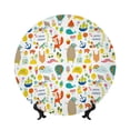 thumbnail image 1 of Wukai Summer Animal Print Decorative Plate for Display,Bone China Decorative Plate, Ceramic Dinner Plate with Stand, Vertical Ceramic Plate-10in, 1 of 6