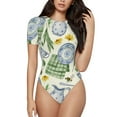 thumbnail image 1 of Naloa Vintage Utensils Women's Short-Sleeved Onesie, One-Piece Swimsuit for Parties, dates, clubs - X-Large, 1 of 9
