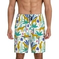 thumbnail image 1 of Wukai Summer Leopard Men’s Short Pajama Pants With Pockets Soft Sleep Pj Shorts for Men-Small, 1 of 6