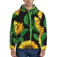 thumbnail image 1 of Wukai Sunflower 1 Print Men Hoodies Fleece Sweatshirts Long Sleeve Sweaters Pullover Fall Outfits Winter Clothes-XX-Large, 1 of 7