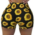 thumbnail image 1 of Wukai Sunflower (2) Print Pack Biker Shorts for Women Yoga Workout Gym Running Scrunch Active Shorts-X-Large, 1 of 8