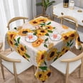 thumbnail image 1 of Wukai Sunflower 5 Waterproof Tablecloth for Kitchen Dining, Fits Square Tables for 2-4 Seats -54"x54", 1 of 7