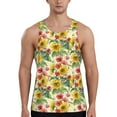thumbnail image 1 of Wukai Sunflower Cornflower Poppy Print Men’s Workout Tank Top Sleeveless Muscle T shirt Gym Running Fitness Tank Top-3X-Large, 1 of 7