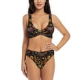 thumbnail image 1 of Wukai Sunflower Rooster Women's Bikini Set Two Piece,wimsuit High Waisted V Neck Twist Front Adjustable Spaghetti Straps Bathing Suit-, 1 of 7