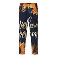 thumbnail image 1 of Wukai Sunflower Welcome A Print Teenagers' Pajama Pant Sleep Pajama Lounge Pant PJ Bottoms with Pockets and Button Fly(Available in Big & Tall)-Small, 1 of 6