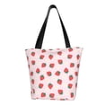 thumbnail image 1 of Vsdgher Strawberry Floral print Reusable Shopping Grocery Bags for Women Shopping with Pouch Foldable Pouch Lightweight Polyester Fabric, 1 of 6