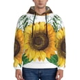 thumbnail image 1 of Wukai Sunflowers (2) Print Men Hoodies Fleece Sweatshirts Long Sleeve Sweaters Pullover Fall Outfits Winter Clothes-Medium, 1 of 7