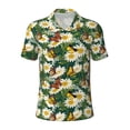 thumbnail image 1 of Wukai Sunflowers And Butterflies Men’s Polo Shirts,Quick-Dry Athletic Shirt,Classic Fit Shirts-X-Large, 1 of 8