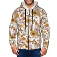 thumbnail image 1 of Wukai Sunflowers And Butterflies Print Men's Zip-Up Hoodie,Fleece Full-Zip Hoodie for Men, Hooded Sweatshirt-XX-Large, 1 of 5