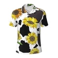 thumbnail image 1 of Wukai Sunflowers Country Men’s Polo Shirts,Quick-Dry Athletic Shirt,Classic Fit Shirts-4X-Large, 1 of 8