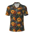 thumbnail image 1 of Wukai Sunflowers Men’s Polo Shirts,Quick-Dry Athletic Shirt,Classic Fit Shirts-4X-Large, 1 of 8