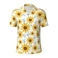 thumbnail image 1 of Wukai Sunflowers Men’s Polo Shirts,Quick-Dry Athletic Shirt,Classic Fit Shirts-4X-Large, 1 of 8